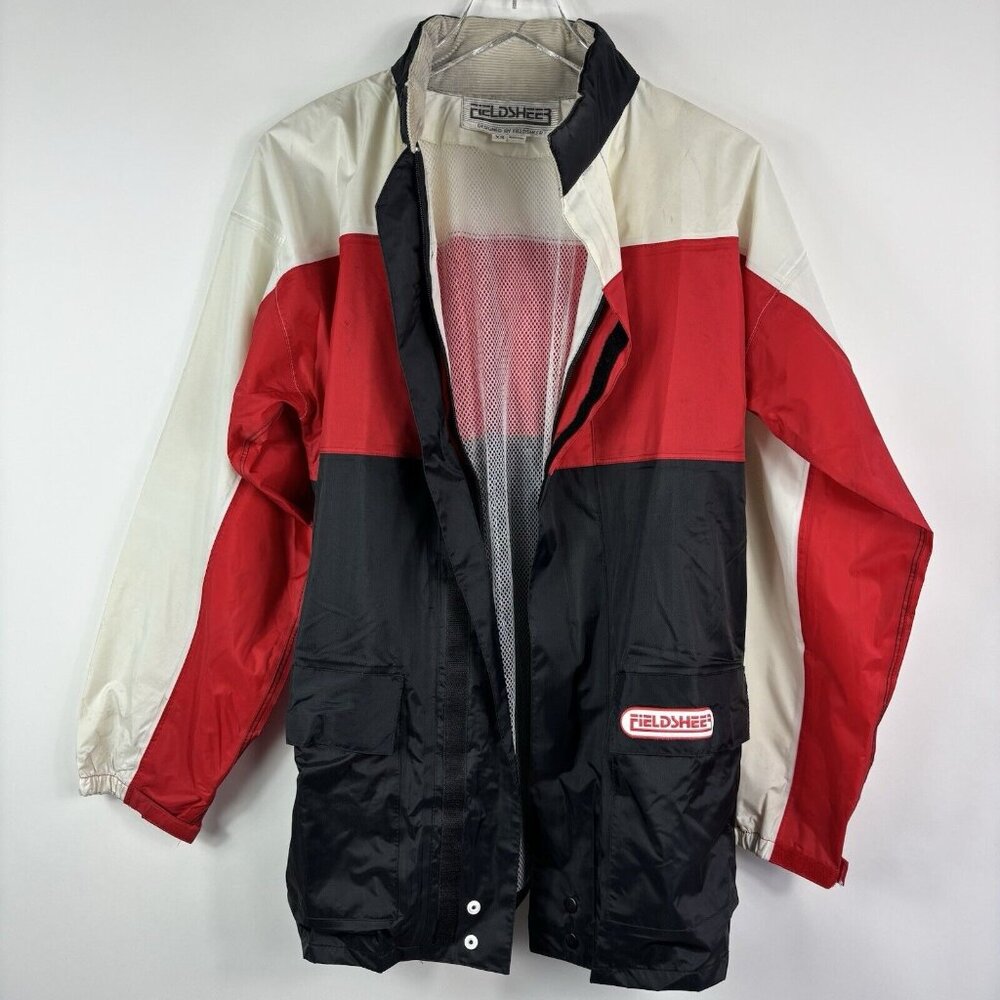 Fieldsheer Motorcycle Jacket Men’s XS Rain Waterproof Red Black Moto Nylon Zip